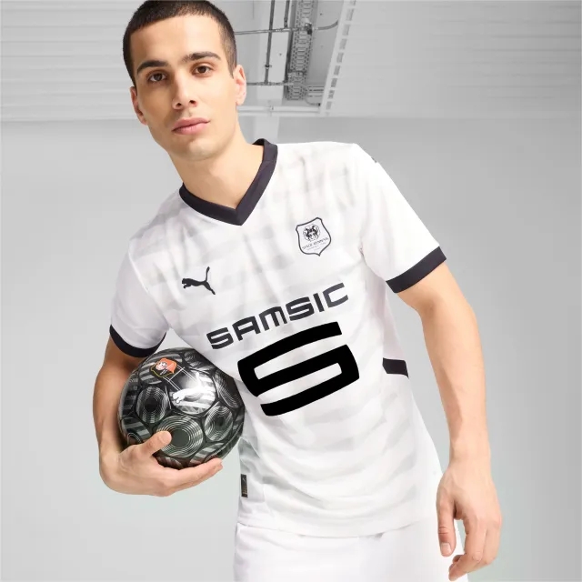PUMA Stade Rennais F.C. 24/25 Away Jersey Men, White/Black
