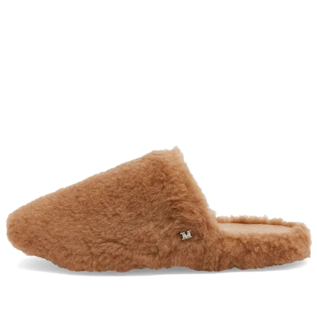 Max Mara Women's Shearling Teddy Slipper Camel