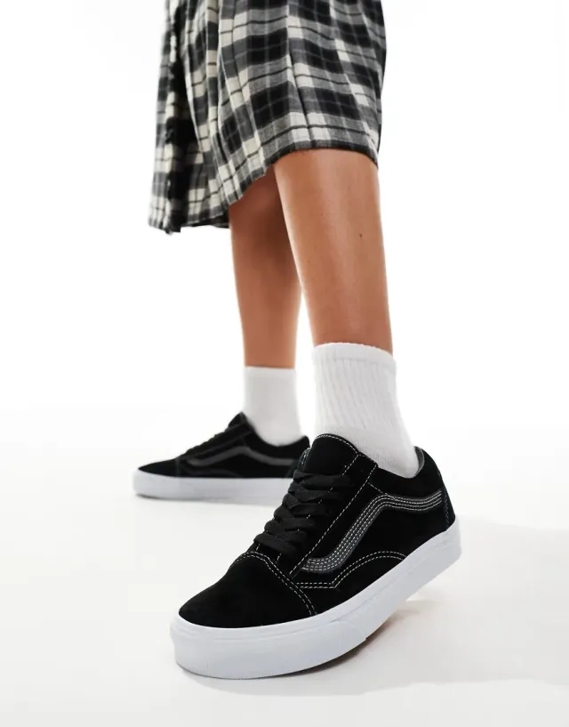 Vans - Old Skool Pig Suede Shoes, Man, Black