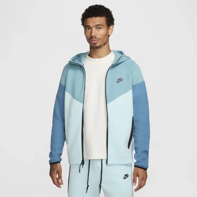 Nike Sportswear Tech Fleece Windrunner Men's Full-Zip Hoodie - Blue - Sustainable Blends Minimum