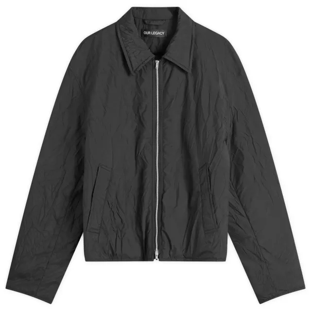 Our Legacy Men's Slight Crinkle Jacket Shining Black Crinkle Solaro