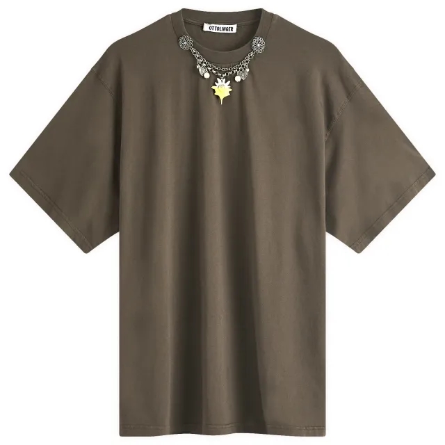Ottolinger Women's Oversized Charm T-Shirt Dark Brown Wash