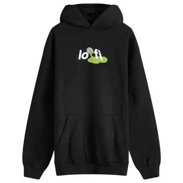 Lo-Fi Men's Paint Logo Hoodie Black