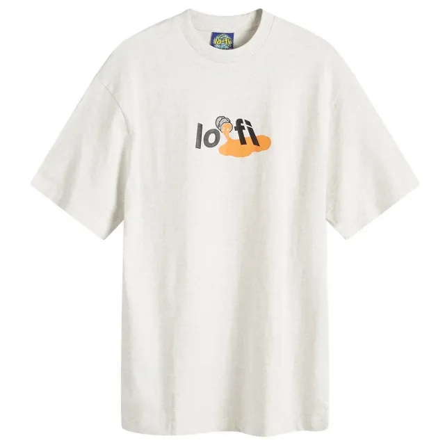 Lo-Fi Men's Paint Logo T-Shirt Ash