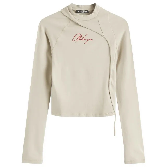 Ottolinger Women's Deconstructed Fitted Longsleeve Sand Pebble
