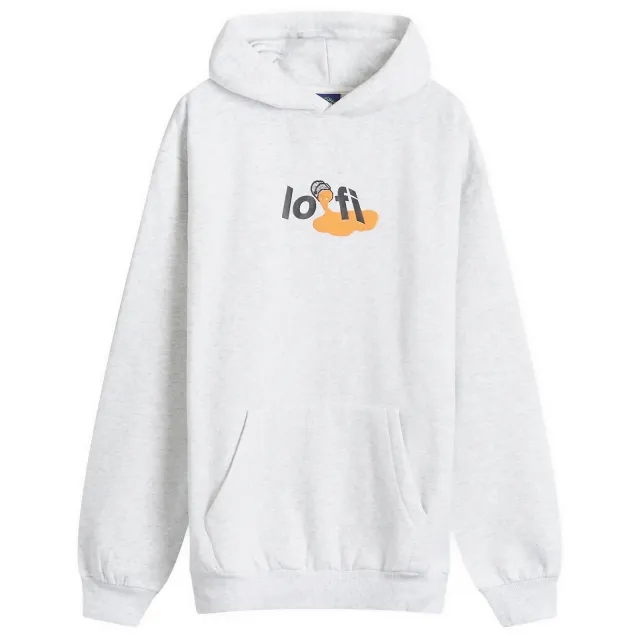Lo-Fi Men's Paint Logo Hoodie Ash