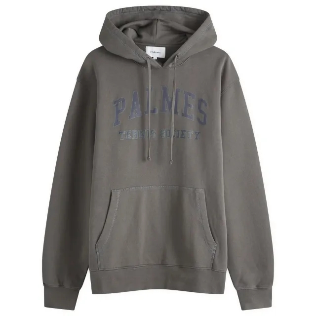 Palmes Men's Mats Collegiate Hoodie Charcoal