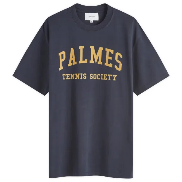 Palmes Men's Ivan Collegiate T-Shirt Navy/Yellow