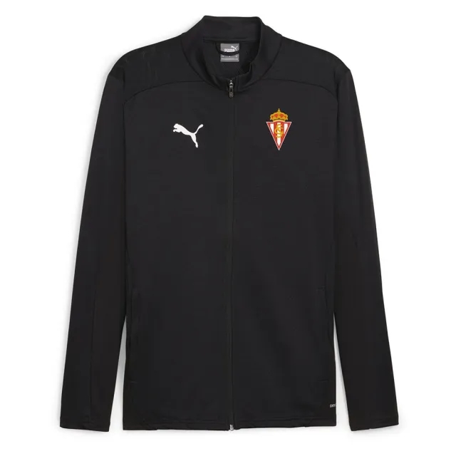Puma Real Sporting De Gijón Teamfinal Junior Tracksuit Jacket  - Black