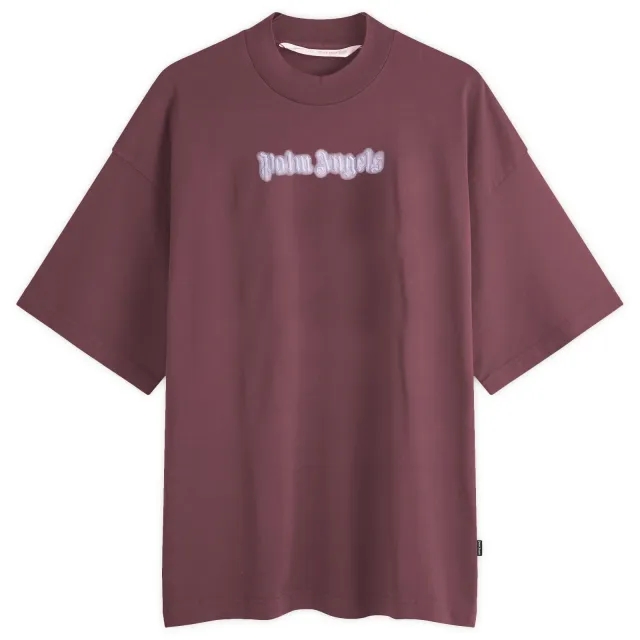 Palm Angels Women's Neon Logo Loose T-Shirt Plum Lilac