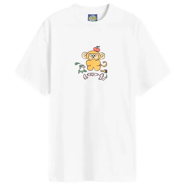Lo-Fi Men's Art Monkey T-Shirt White