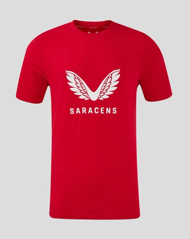 Castore Saracens Junior 24/25 Training Logo Tee - Red