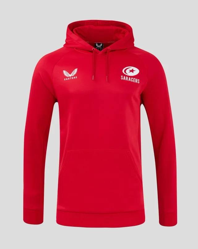 Castore Saracens Men's 24/25 Training Overhead Hoody - Red