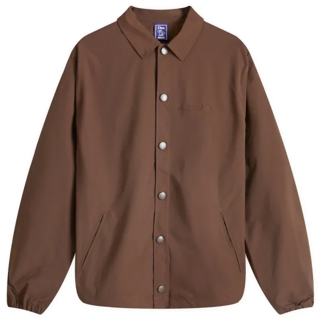 Dime Men's Cursive Coach Jacket Espresso