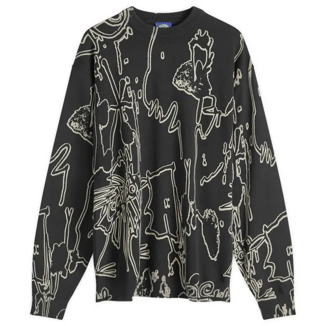Lo-Fi Men's Emulsion Knit Sweater Black