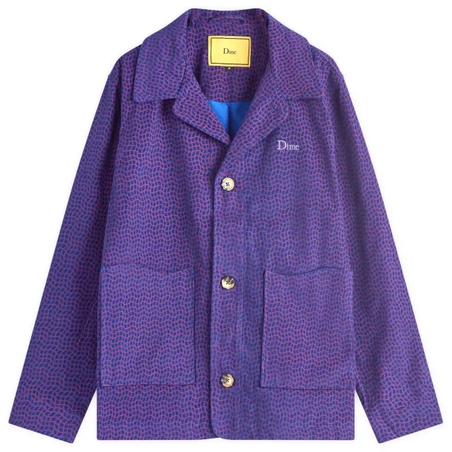 Dime Men's Printed Cord Jacket Violet
