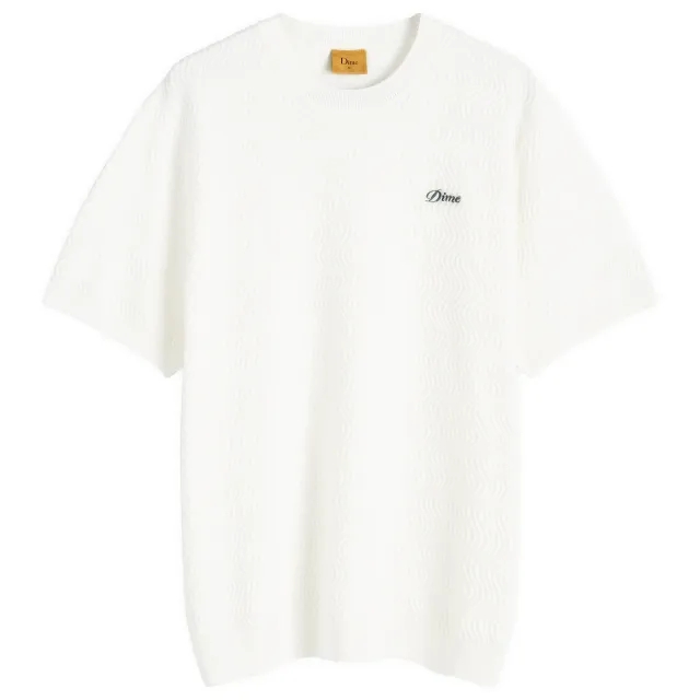 Dime Men's Wave Knit T-Shirt Ivory