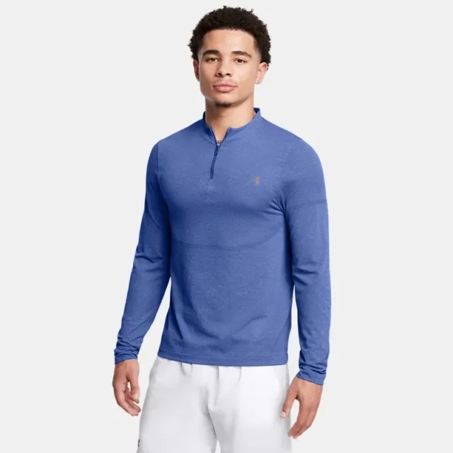 Men's  Under Armour  Vanish Elite Seamless ¼ Zip Tech Blue / Black M
