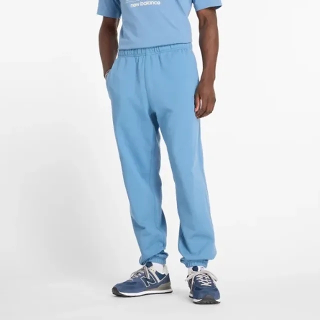 New Balance Men's Athletics French Terry Jogger in Blue Cotton