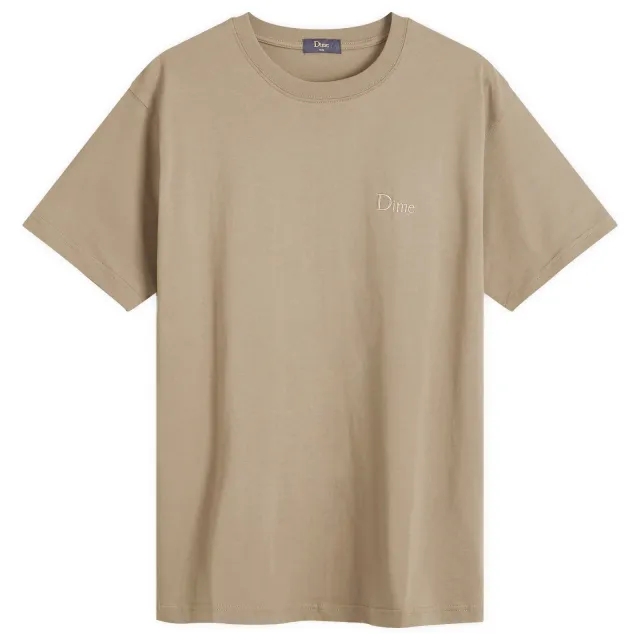 Dime Men's Classic Small Logo T-Shirt Deep Sepia