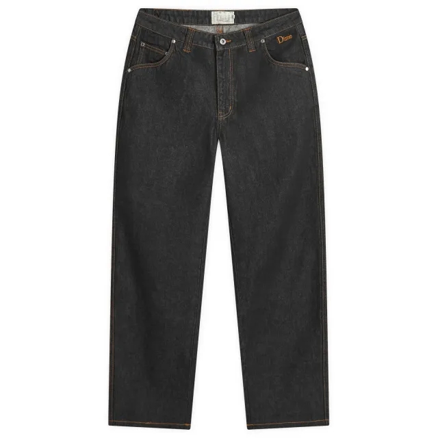 Dime Men's Classic Relaxed Denim Pants Black Washed