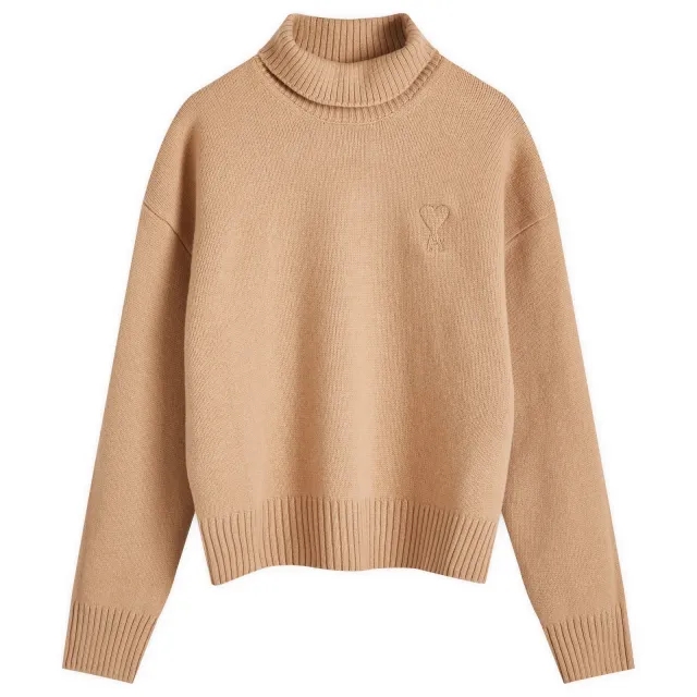 AMI Paris Women's Embossed ADC Jumper Nude