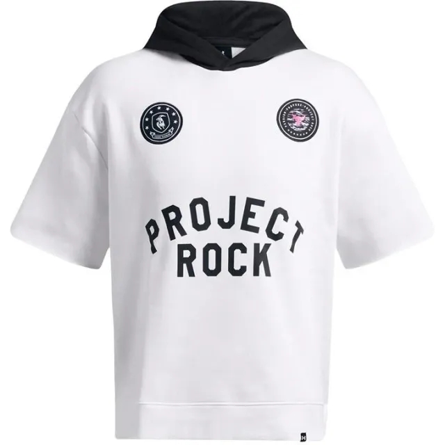Sweatshirt Under Armour Project Rock Icon Fleece Ss Hoody Boh White/ Black Xl