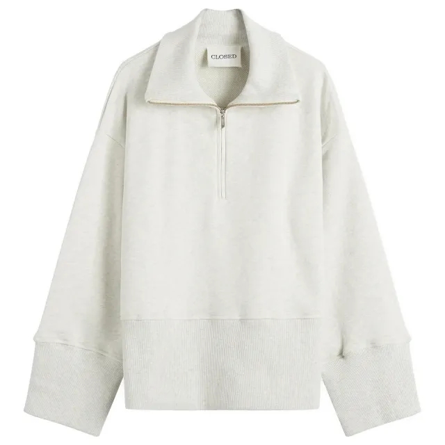 Closed Women's Half Zip Long sleeve Sweatshirt Neutrals