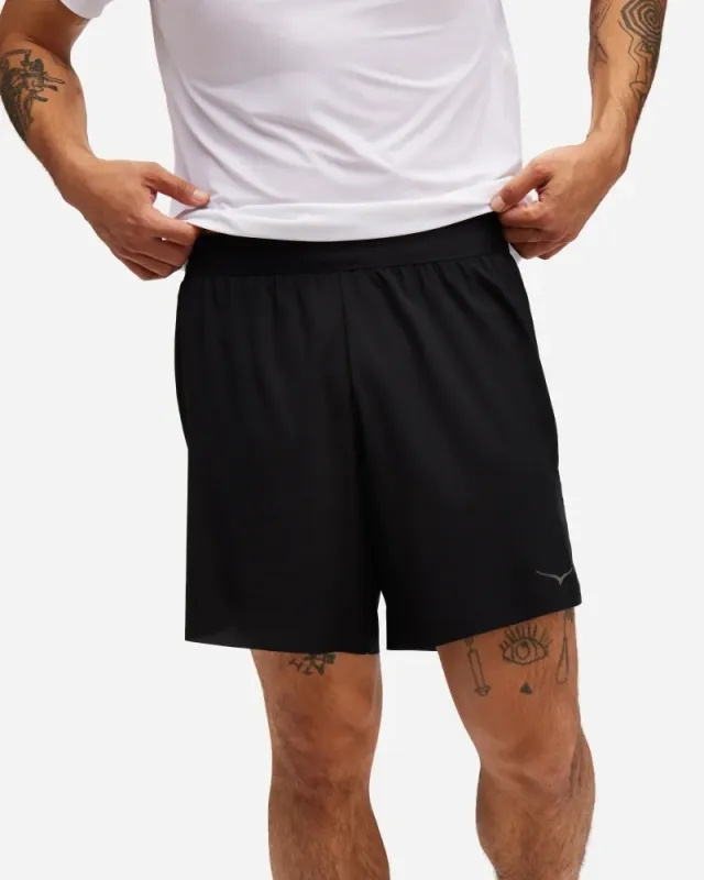 Hoka One One HOKA Men's Glide 7'' Short with Brief in Black