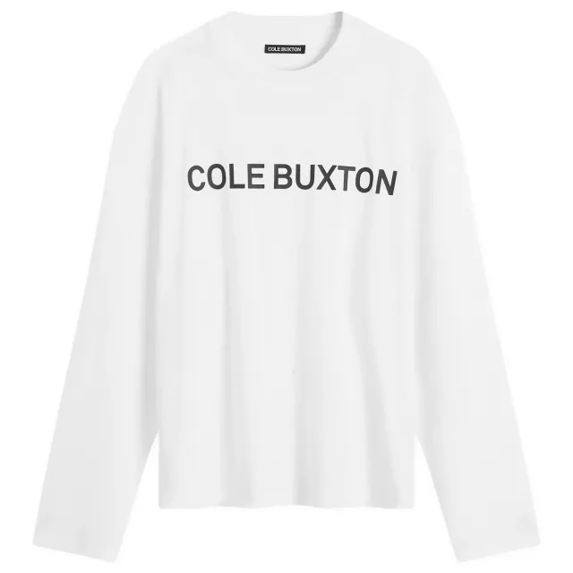 Cole Buxton Men's Waffle Long Sleeve Shirt Vintage White