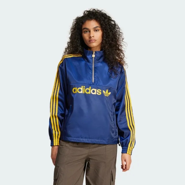 Adidas Originals Woven Jacket In Navy And Orange-Multi