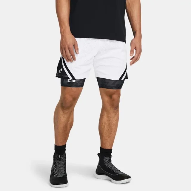 Under Armour Men's Curry Mesh Shorts White / Black / White XXL