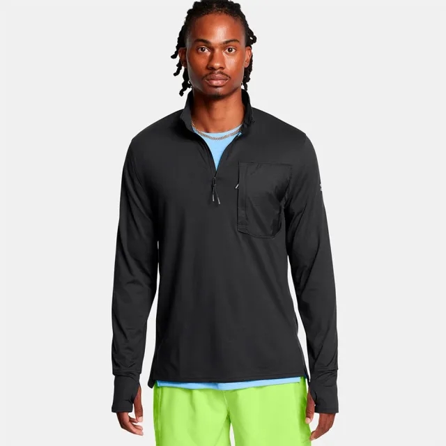 Men's  Under Armour  Launch Trail ¼ Zip Anthracite / Coyote / Reflective S