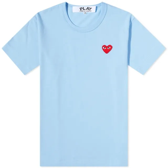 Comme des Garçons Play Comme des Garcons Play Red Heart T-Shirt Blue