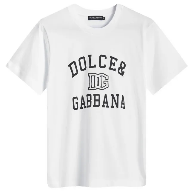 Dolce & Gabbana Women's Logo T-shirt Bianco Ottico