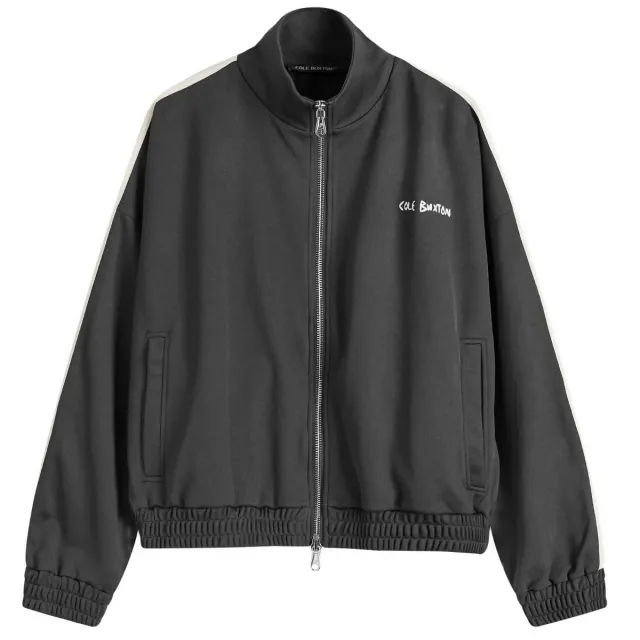 Cole Buxton Men's Crochet Stripe Track Jacket Vintage Black