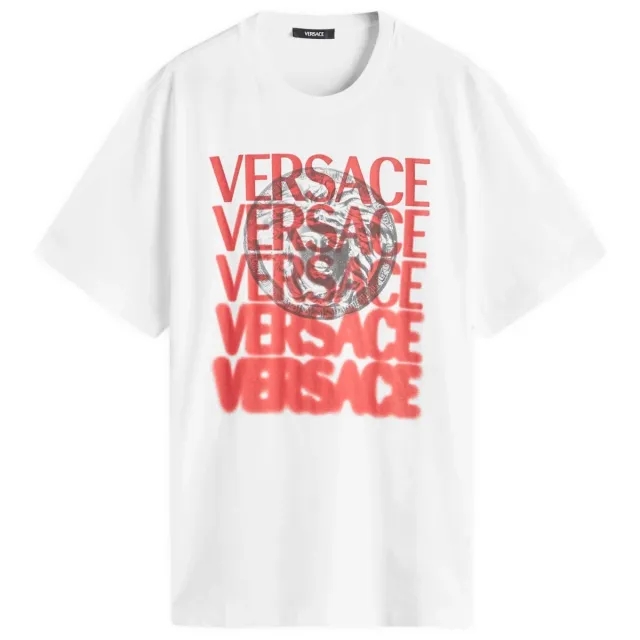 Versace Men's Medusa Medallion Print T-Shirt White/Print