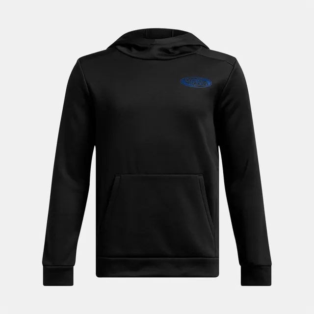 Under Armour Boys' Armour Fleece® Club Glitch Hoodie Black / Tech Blue YSM (50 - 54 in)