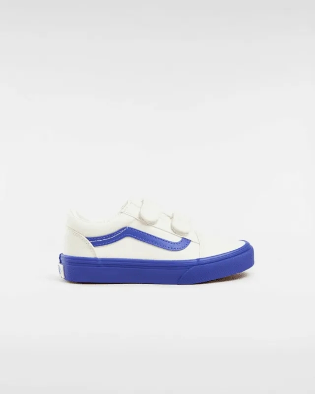 Vans - Kids Old Skool Hook And Loop Shoes (4-8 Years), Blue