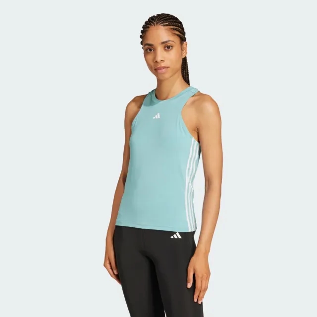 Adidas Training Train Essentials Tank In Turquoise-Red