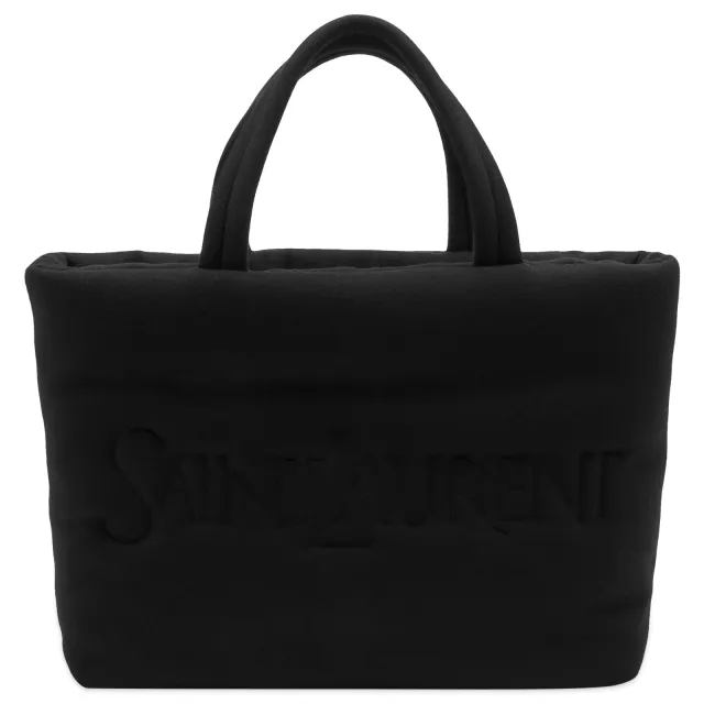 Saint Laurent Men's Embossed Tote Bag Black