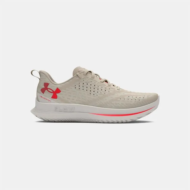 Women's  Under Armour  Velociti 4 Running Shoes Summit White / White Clay / Racer Red 7