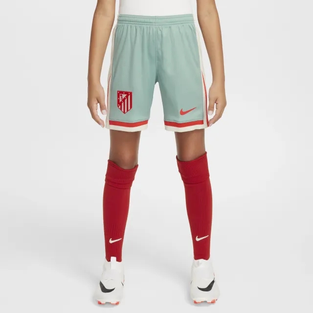 Atlético Madrid 2024/25 Stadium Away Older Kids' Nike Dri-FIT Football Replica Shorts - Green - Polyester