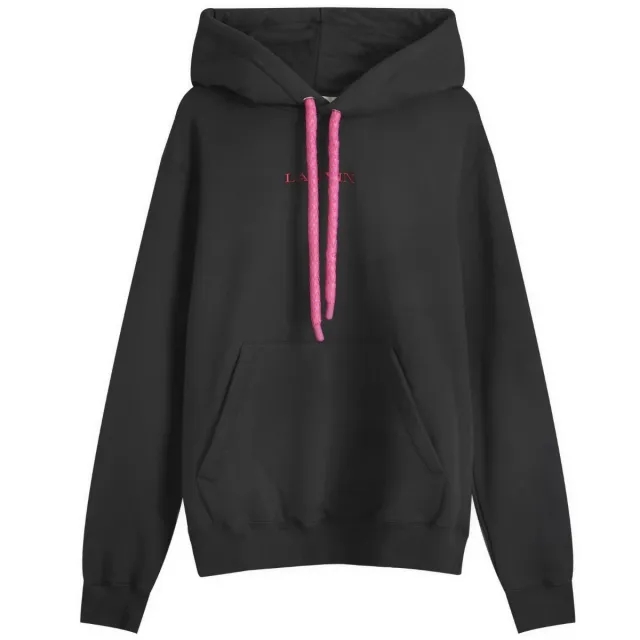 Lanvin Men's Tubular Curb Hoodie Black