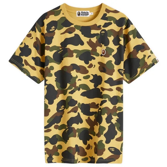 A Bathing Ape Men's 1st Camo One Point T-Shirt Yellow
