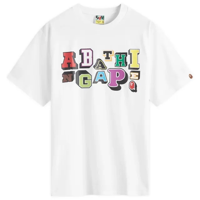 A Bathing Ape Men's Varsity Font T-Shirt White