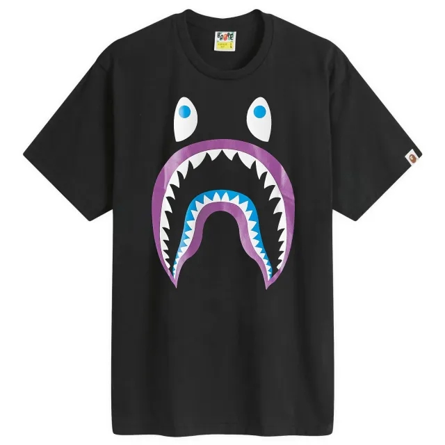 A Bathing Ape Men's Colours Shark PONR T-Shirt Black