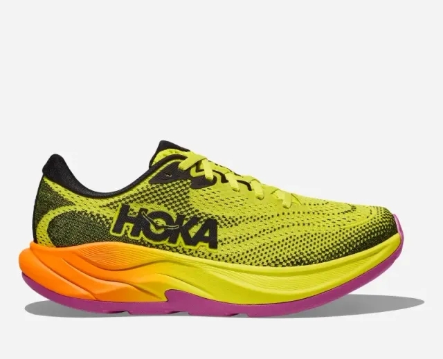 Hoka One One HOKA Men's Rincon 4 Road Running Shoes in Hoka Citrus/Black