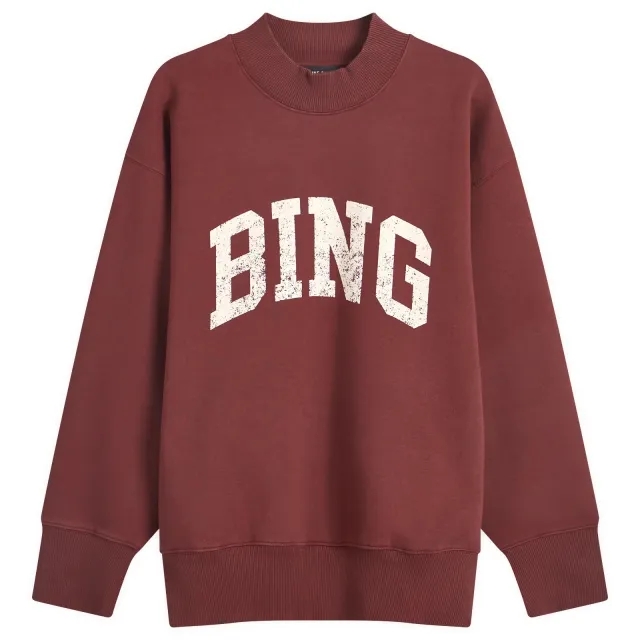 Anine Bing Women's Bradie Sweatshirt Burgundy