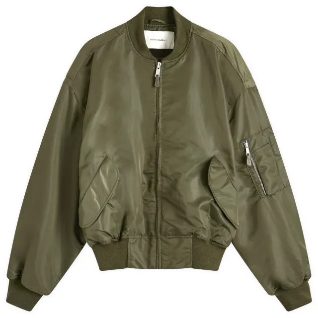 Entire Studios Women's Broad Bomber Khaki